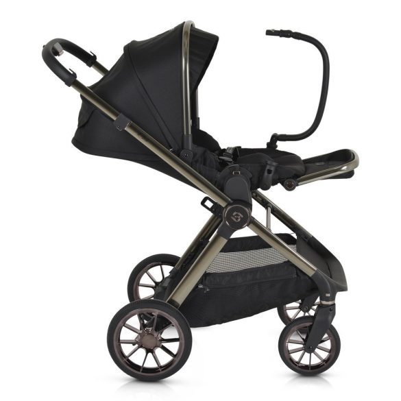 iCLICK Babakocsi 2in1 szett 22kg, aluminium váz, fordítható ülés, autom. csukható FEKETE