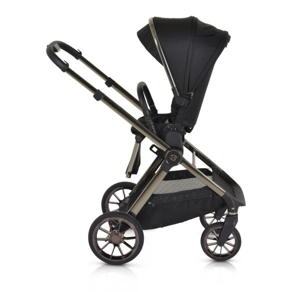 iCLICK Babakocsi 2in1 szett 22kg, aluminium váz, fordítható ülés, autom. csukható FEKETE