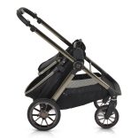 iCLICK Babakocsi 2in1 szett 22kg, aluminium váz, fordítható ülés, autom. csukható FEKETE