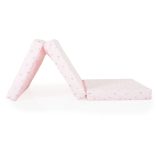 MIRAGE összecsukható 6cm szivacsmatrac textil huzat 120x60cm RÓZSASZÍN