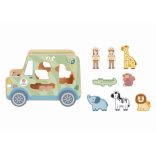 TOOKY Toy fa állatos formabedobó autó PASZTEL szín