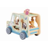 TOOKY Toy fa állatos formabedobó autó PASZTEL szín