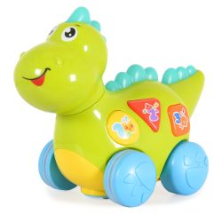 HOLA bébijáték tanuló Dínó activity kerekekkel, gombokkal, műanyag