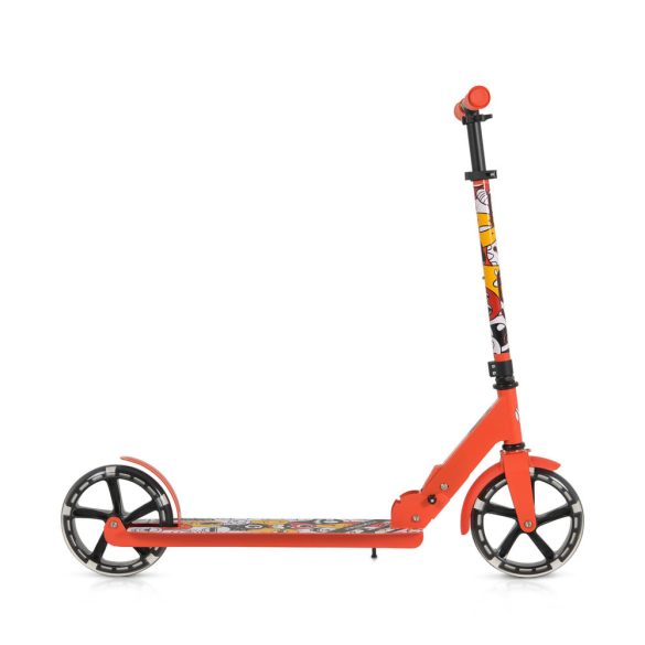MONSTER roller 2 nagy kerekű, acélváz, 100 kg, 84-97cm-ig állítható PIROS