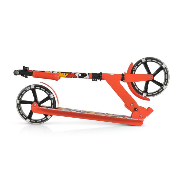 MONSTER roller 2 nagy kerekű, acélváz, 100 kg, 84-97cm-ig állítható PIROS