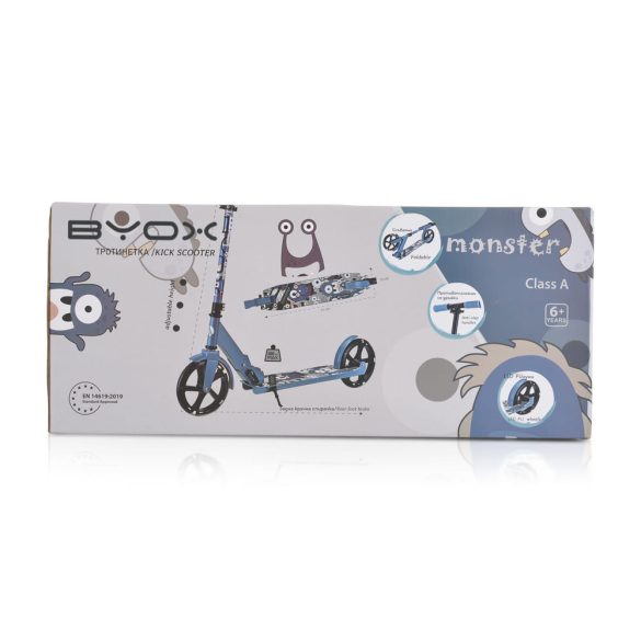 MONSTER roller 2 nagy kerekű, acélváz, 100 kg, 84-97cm-ig állítható PIROS