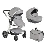 Polly 2in1 babakocsi SZETT:sport+mózes+ kistáska SZÜRKE