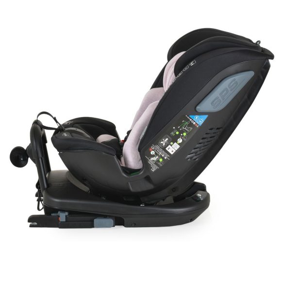 GRAVITY I-size autós ülés 40-150cm, SPS, forgatható talp, pamut huzat PINK