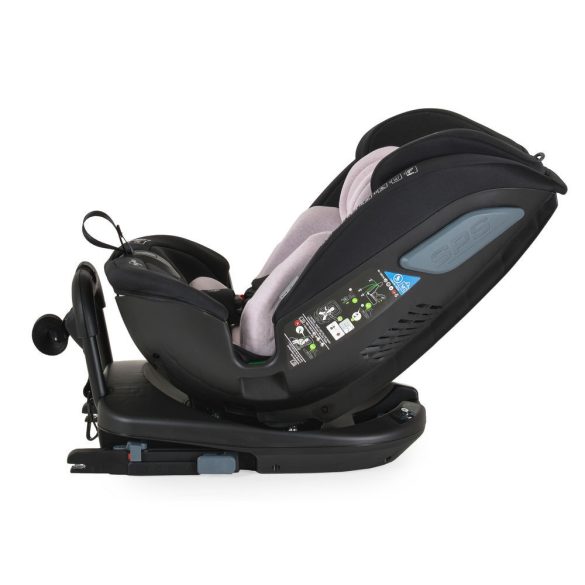 GRAVITY I-size autós ülés 40-150cm, SPS, forgatható talp, pamut huzat PINK