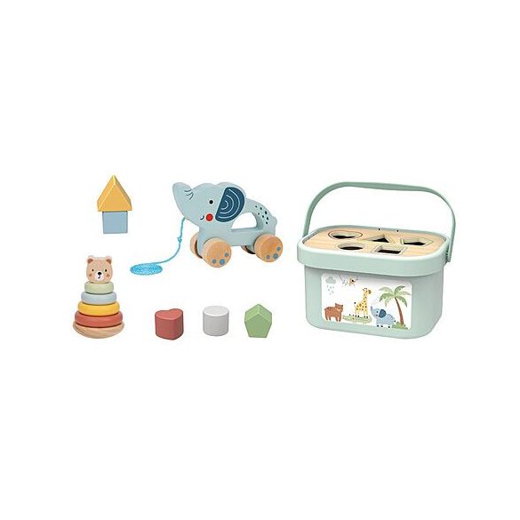 Tooky toy 3in1 készségfejlesztő doboz formabedobóval