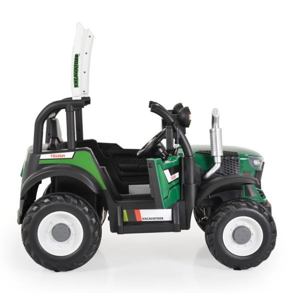 BO HARVEST traktor, elektromos, 2motoros ZÖLD