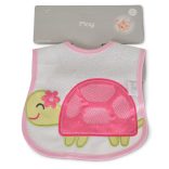 MAY előke  2 rétegű, tépőzáras, teknősös lány PINK
