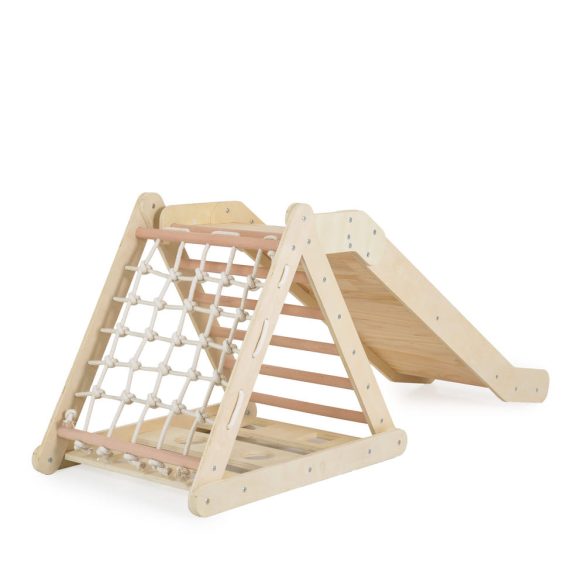 PIKLER 3in1 fa MÁSZÓKA és CSÚSZDA Montessori 155*57cm NATUR