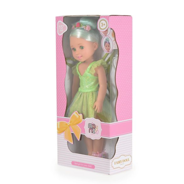 BABA 38cm hajasbaba tündér ZÖLD