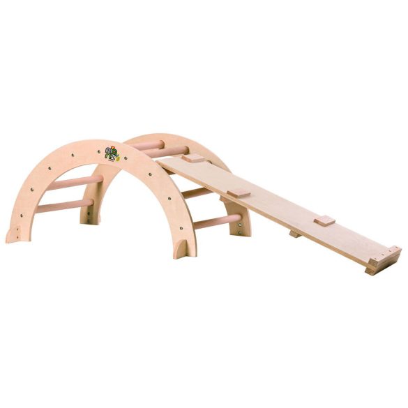 PIKLER fa MÁSZÓHÍD rámpával  Montessori  79*40cm+92cm rámpa NATUR