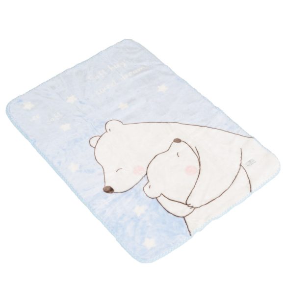 TAKARÓ SOFTY pihe puha kicsi 80*110cm  jegesmedvés VKÉK