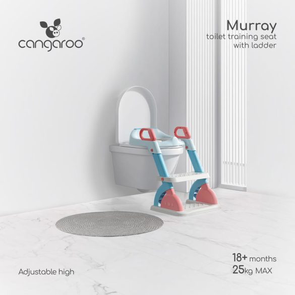 MURRAY lépcsős WC szűkítő 2 lépcsővel, fogantyúval PINK