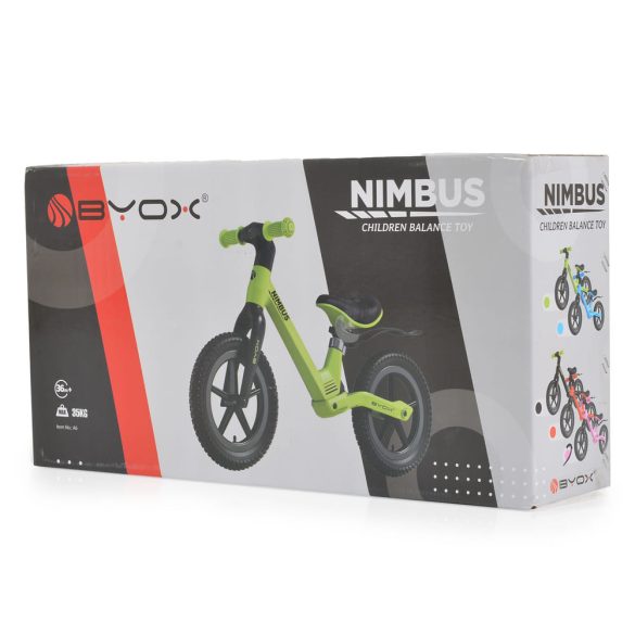 NIMBUS futóbicikli 12es fújható, világító kerekekkel PIROS