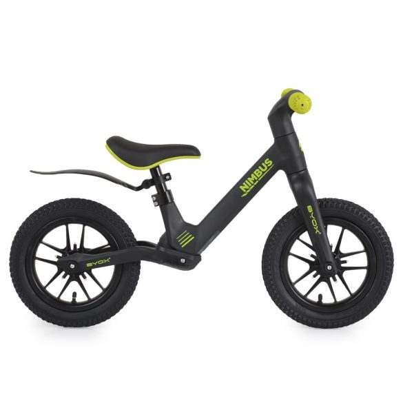 NIMBUS futóbicikli 12es fújható, világító kerekekkel FEKETE