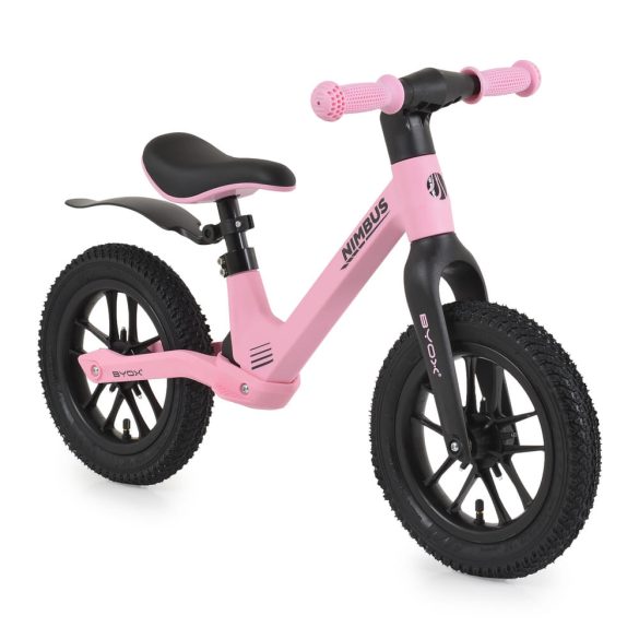 NIMBUS futóbicikli 12es fújható, világító kerekekkel PINK