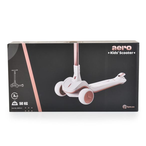 AERO roller, összecsukható, 50kg-ig, 3 kerekű, arany váz FEKETE