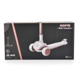 AERO roller, összecsukható, 50kg-ig, 3 kerekű, váza fehér/RÓZSASZÍN