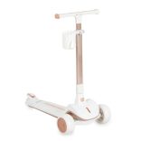 AERO roller, összecsukható, 50kg-ig, 3 kerekű, arany váz FEHÉR