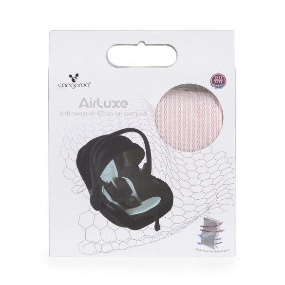 AIRLUXE autós hordozó párna, izzadásgátlós 40-87cm PINK