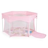 PLAYBOX utazó járóka 6szögletű PINK