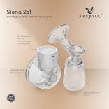 SIENA elektromos és kézi mellszívó 2in1, tölthető, 210ml