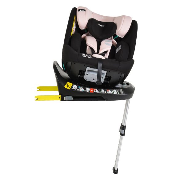i-PROTECT autós ülés 40-150cm támasztólábbal 360 forgatható PINK