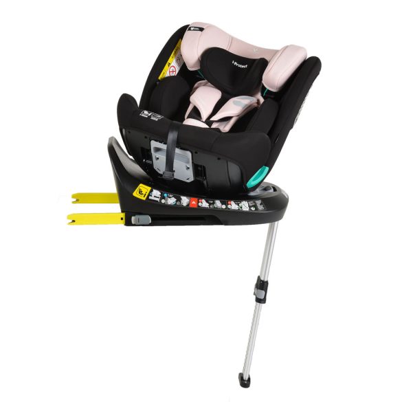 i-PROTECT autós ülés 40-150cm támasztólábbal 360 forgatható PINK