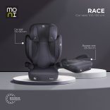 RACE autós ülés 100-150 cm ülésmagasítóvá alakítható FEKETE