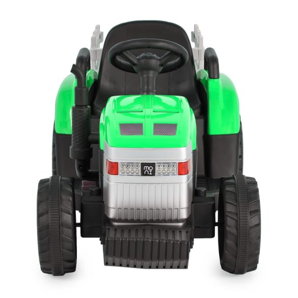 BO DALLAS elektromos traktor trélerrel 12V 140cm ZÖLD