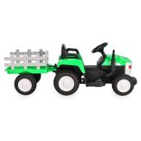 BO DALLAS elektromos traktor trélerrel 12V 140cm ZÖLD