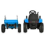 BO DALLAS elektromos traktor trélerrel 12V 140cm KÉK