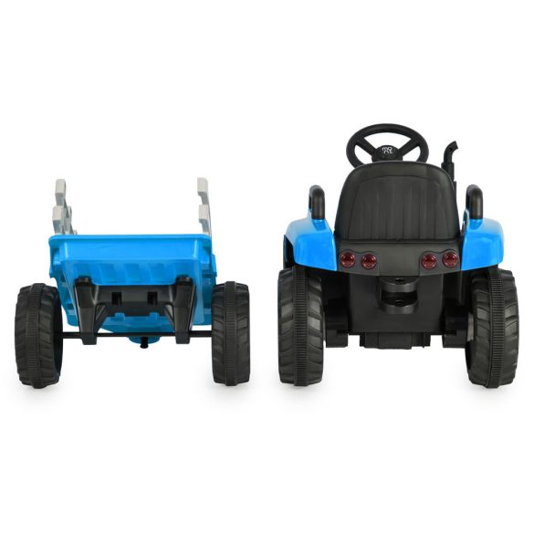 BO DALLAS elektromos traktor trélerrel 12V 140cm KÉK
