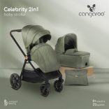 CELEBRITY  multifunkciós 2 részes 2IN1 babakocsi szett SZÜRKE