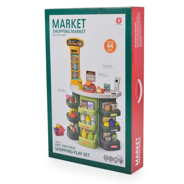 MŰANYAGJÁTÉK szupermarket kiegészítőkkel szett