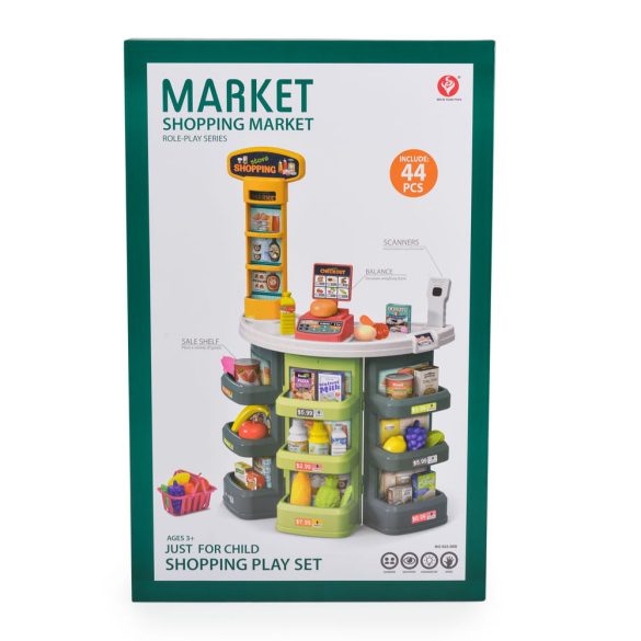 MŰANYAGJÁTÉK szupermarket kiegészítőkkel szett