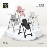 RICO multi etetőszék alsó kosár nélkül, összecsukható PINK