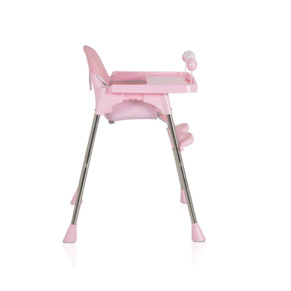 CENTURY etetőszék műanyag játékhíddal PINK