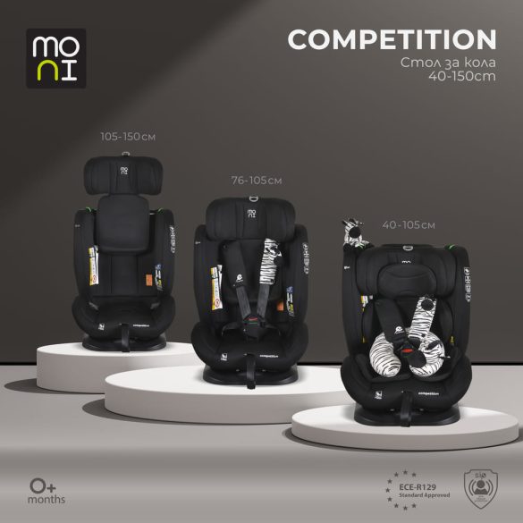COMPETITION dönthető autós ülés 40-150cm FEKETE