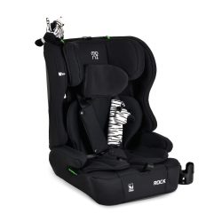 ROCK autós ülés 76-150cm, 2játékkal, pohártartó, belső öv, isofix nélkül FEKETE