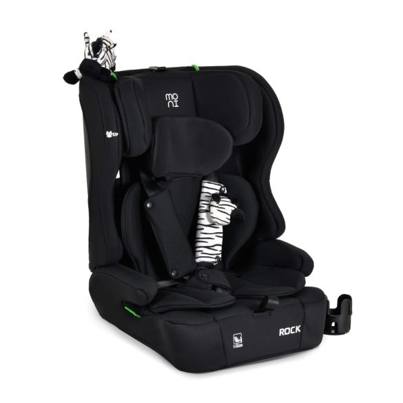 ROCK autós ülés 76-150cm, 2játékkal, pohártartó, belső öv, isofix nélkül FEKETE