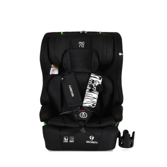 SECURITY autós ülés belső övvel, isofix, ajándék 2plüss+párna 76-150cm FEKETE