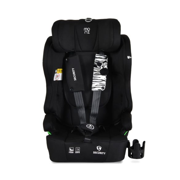 SECURITY autós ülés belső övvel, isofix, ajándék 2plüss+párna 76-150cm FEKETE