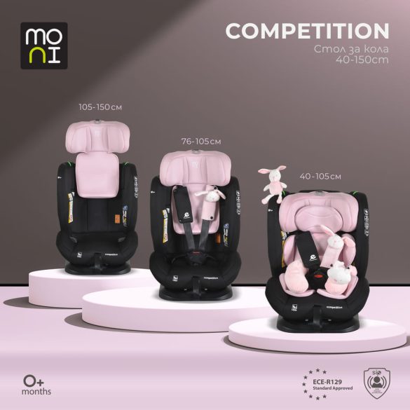 COMPETITION dönthető autós ülés 40-150cm PINK