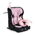 SECURITY autós ülés belső övvel, isofix, ajándék 2plüss+párna 76-150cm PINK