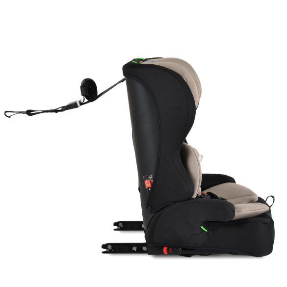 SECURITY autós ülés belső övvel, isofix, ajándék 2plüss+párna 76-150cm BÉZS
